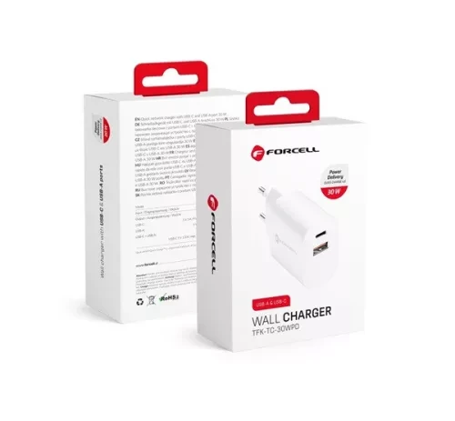 FORCELL F-ENERGY TFK-TC-30WPD travel charger Type C, 30W